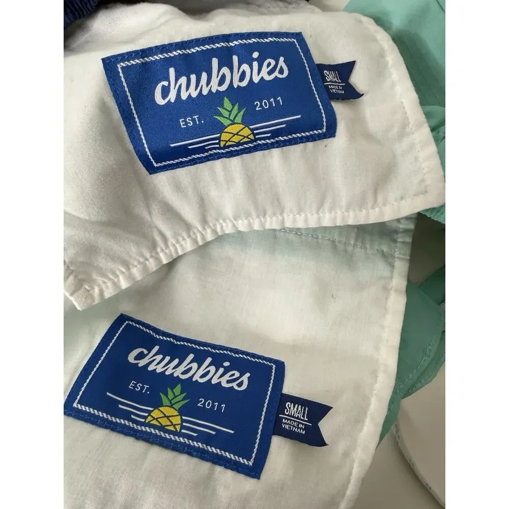 Chubbies Mens Small Shorts Lot of 2 Swim Trunks 5.5 Inseam Beach Summer Preppy